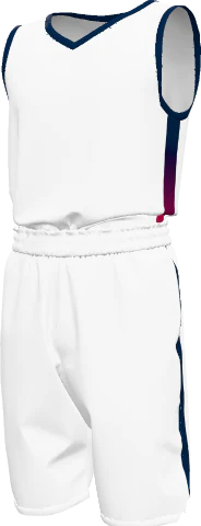 White kit with navy to red side panels